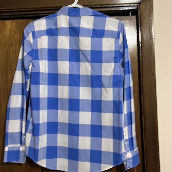 Chaps button down blue and white checked shirt - Picture 2 of 4